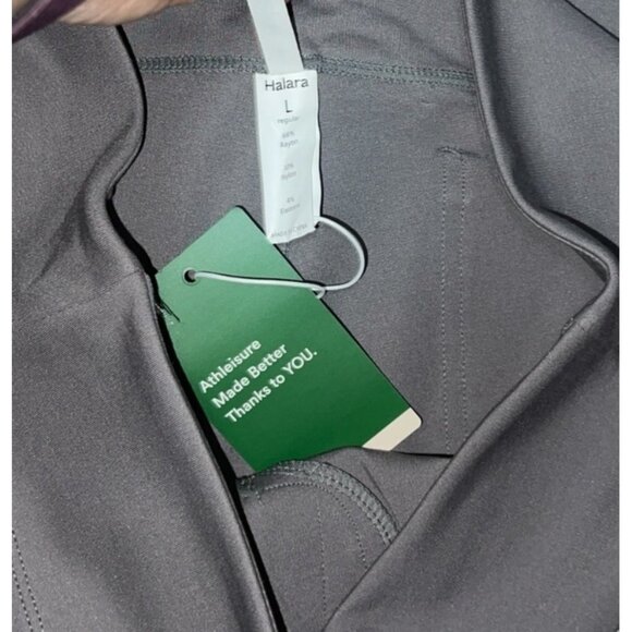 Halara Flex High Waisted Pocket Work Size Pants Sz Large Gray - Picture 8 of 11